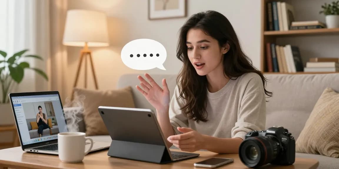 Engaging chat on crush on ai in a cozy living room.