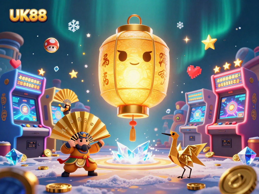 Spin to win big at UK88's vibrant casino with lucky symbols and 3D game elements!