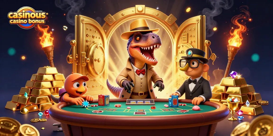 Play and win with exciting casinous.com casino bonus offers featuring lively casino characters