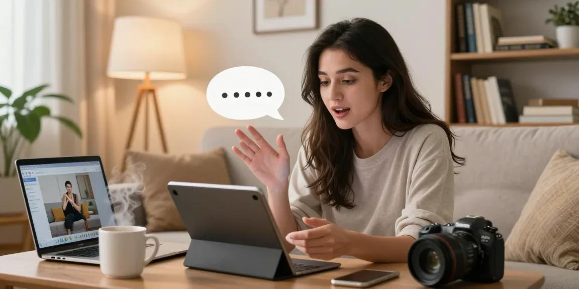 Engaging chat on crush on ai in a cozy living room.