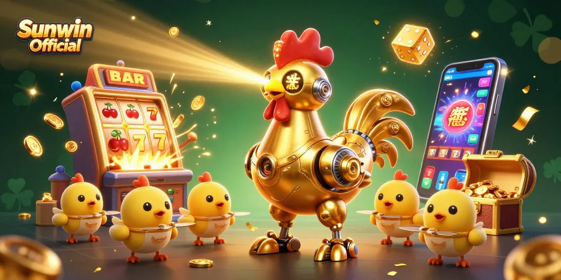 Engage in thrilling games with Sunwin Official featuring animated slot machines and a vibrant casino atmosphere.